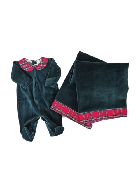 set nascita natalizio verde