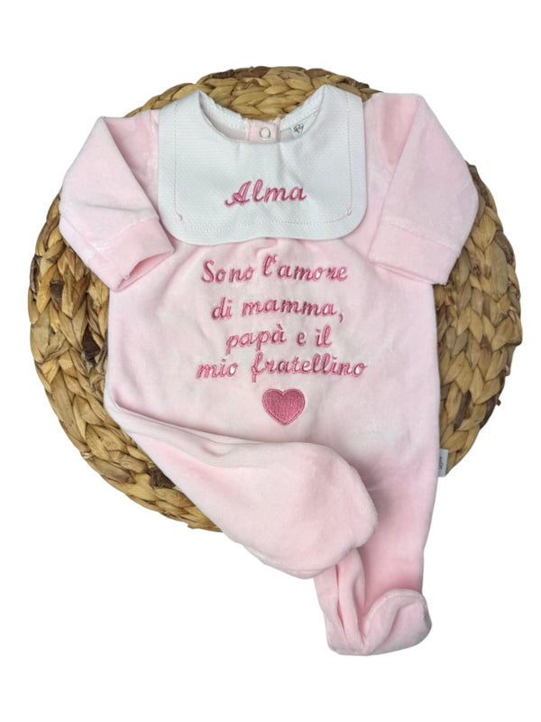 Tutina ciniglia bavero quadro