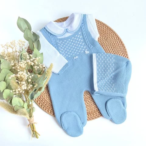 Tutina blu avion bianco